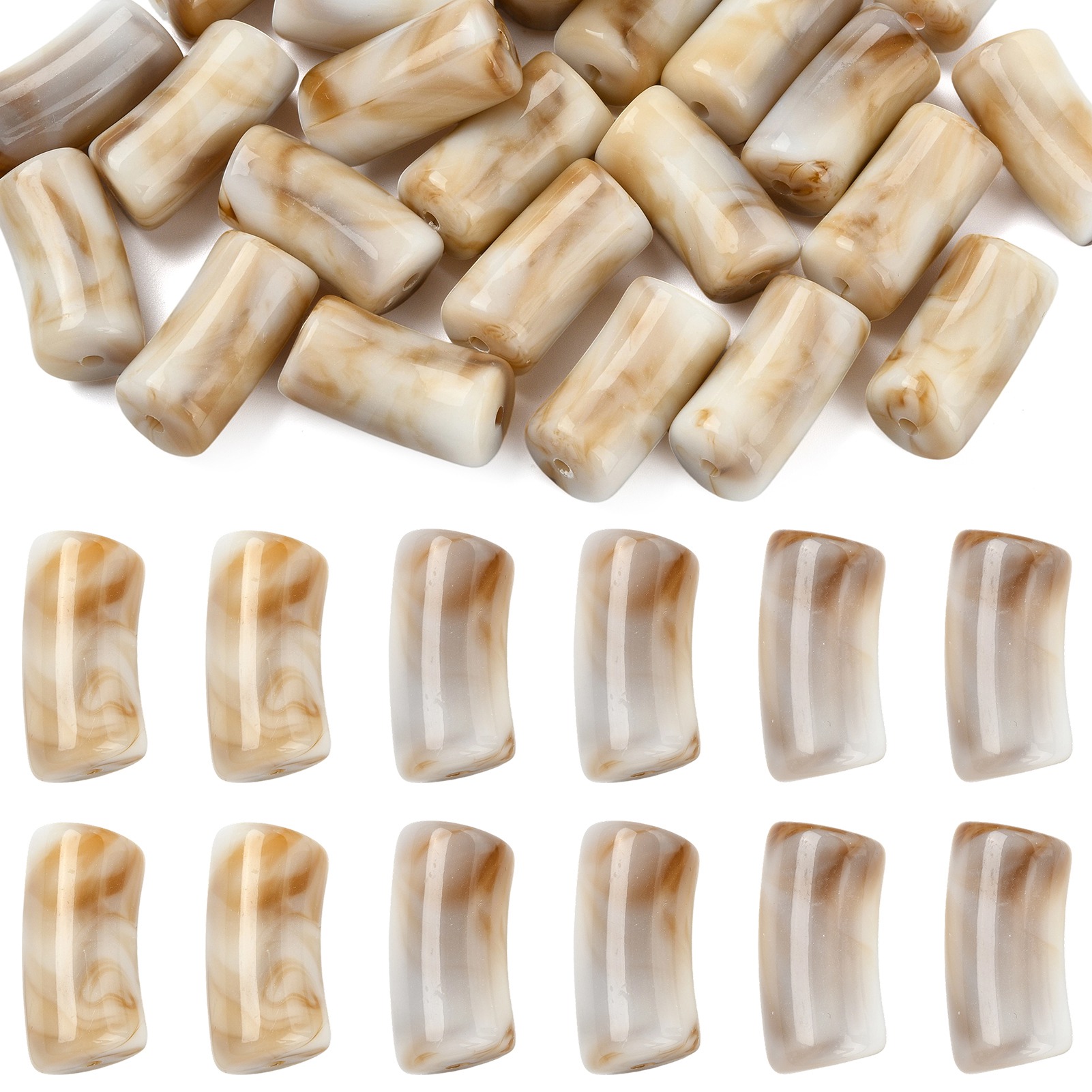 30 Pezzi Perline Tubolari Curv - Jewelry Making Gemstones recensione e prezzo